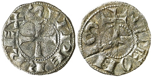 Tipo 55. Dinero de la Cruz de la Victoria simplificada, con lema “Svper Rex” - Imagen 5