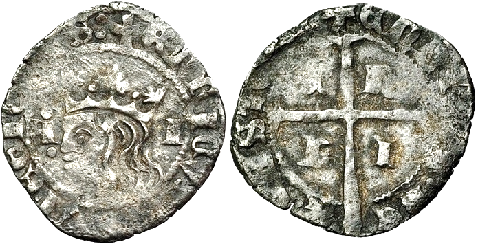 Tipo 11. Cruzado con Busto de rey a izquierda