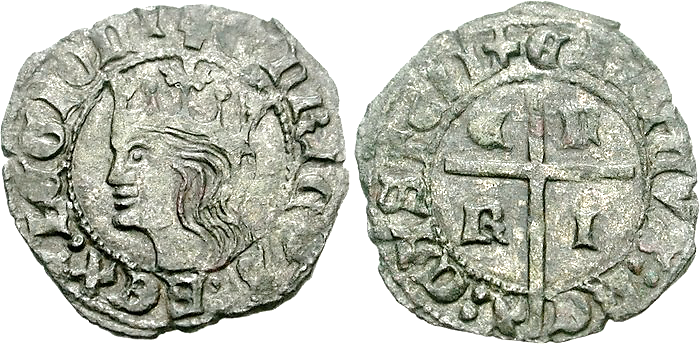 Tipo 11. Cruzado con Busto de rey a izquierda