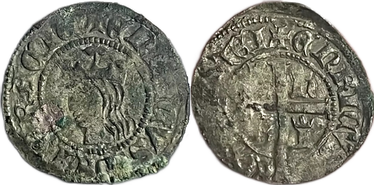 Tipo 11. Cruzado con Busto de rey a izquierda