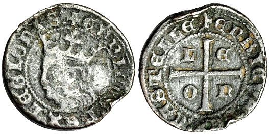 Tipo 11. Cruzado con Busto de rey a izquierda