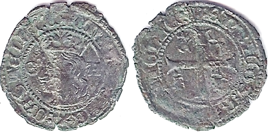 Tipo 11. Cruzado con Busto de rey a izquierda