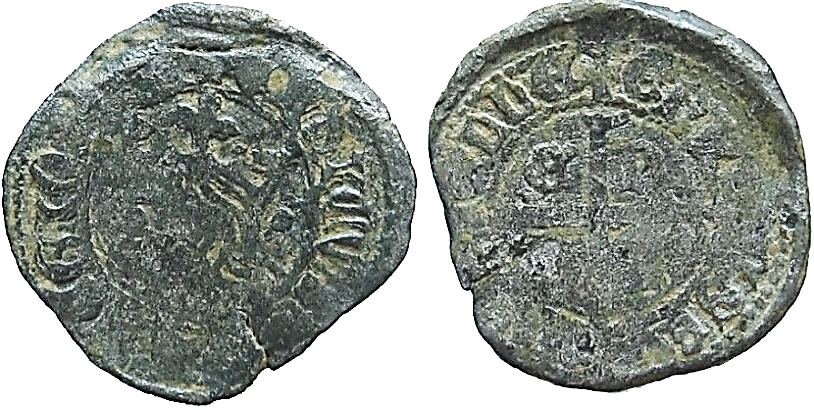Tipo 11. Cruzado con Busto de rey a izquierda