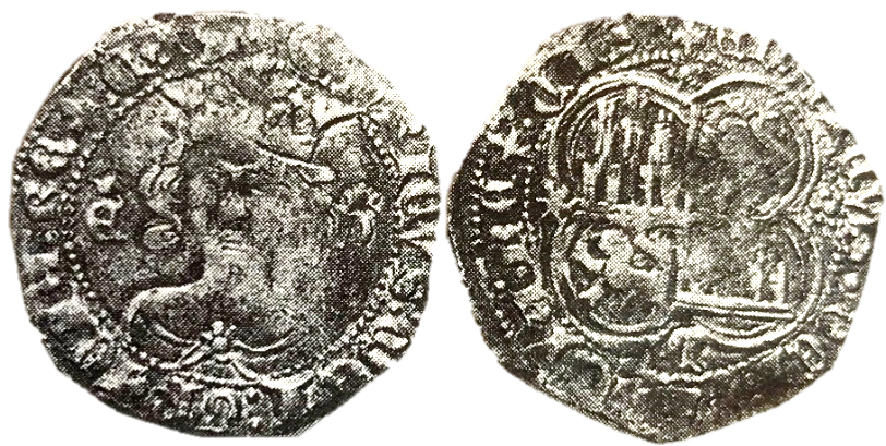 Tipo 15. Real de vell&oacute;n con busto de rey de frente