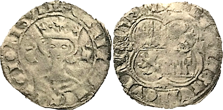 Tipo 15. Real de vell&oacute;n con busto de rey de frente