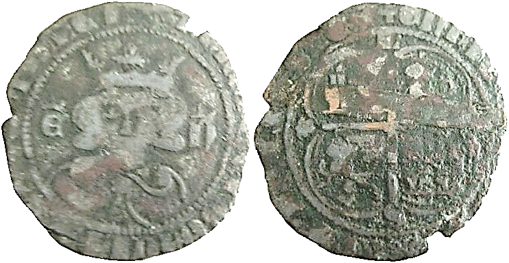 Tipo 15. Real de vell&oacute;n con busto de rey de frente