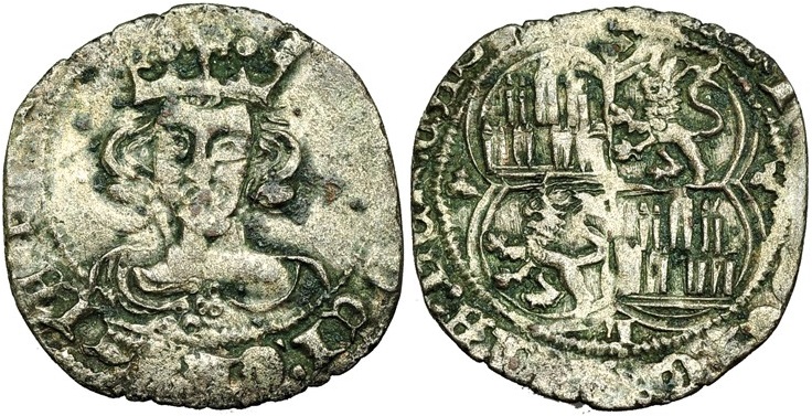 Tipo 15. Real de vell&oacute;n con busto de rey de frente
