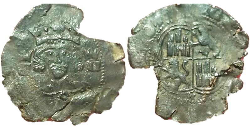 Tipo 15. Real de vell&oacute;n con busto de rey de frente