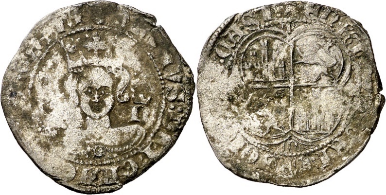 Tipo 15. Real de vell&oacute;n con busto de rey de frente