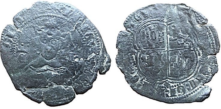 Tipo 15. Real de vell&oacute;n con busto de rey de frente