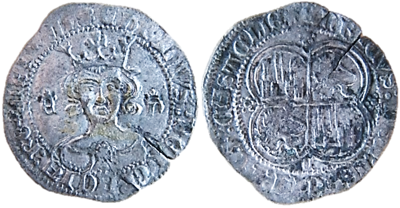 Tipo 15. Real de vell&oacute;n con busto de rey de frente