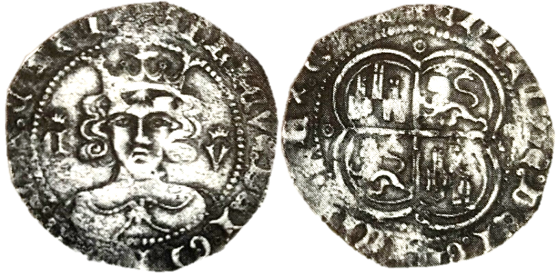 Tipo 15. Real de vell&oacute;n con busto de rey de frente