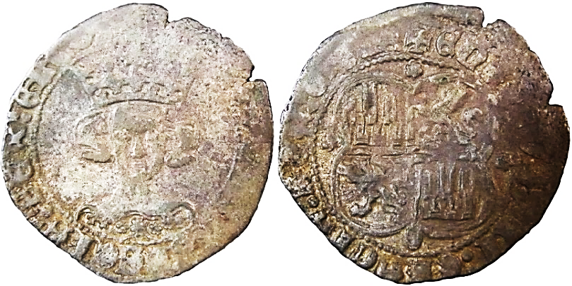 Tipo 15. Real de vell&oacute;n con busto de rey de frente
