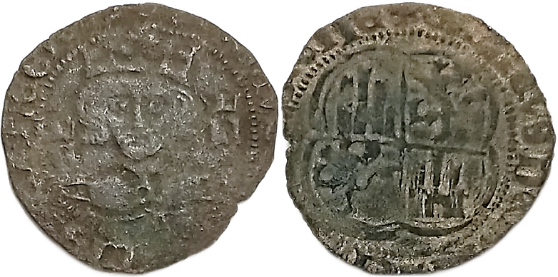 Tipo 15. Real de vell&oacute;n con busto de rey de frente