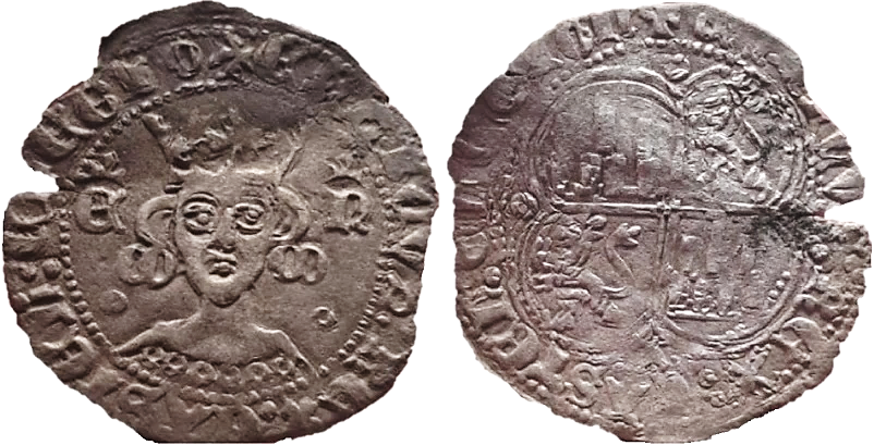 Tipo 15. Real de vell&oacute;n con busto de rey de frente