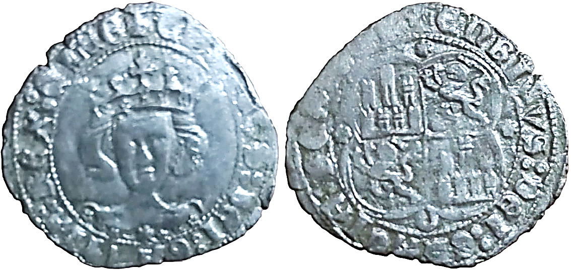 Tipo 15. Real de vell&oacute;n con busto de rey de frente