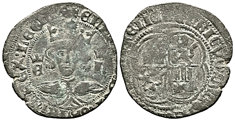 Tipo 15. Real de vell&oacute;n con busto de rey de frente