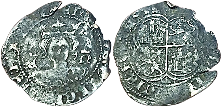 Tipo 15. Real de vell&oacute;n con busto de rey de frente
