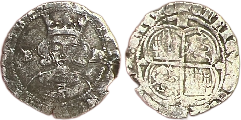 Tipo 15. Real de vell&oacute;n con busto de rey de frente