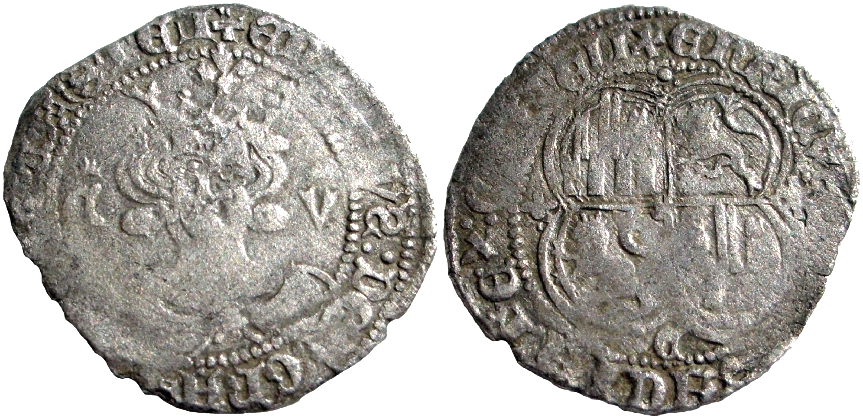 Tipo 15. Real de vell&oacute;n con busto de rey de frente