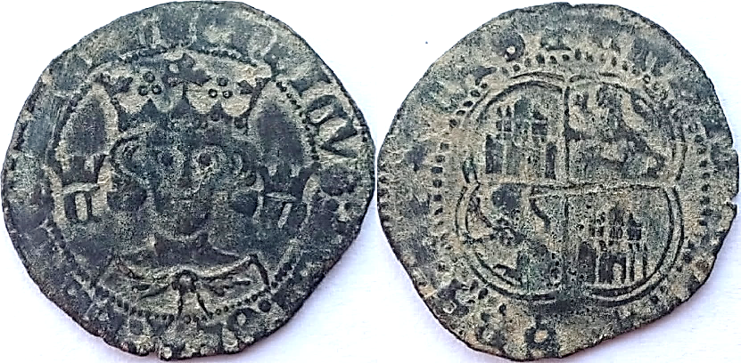 Tipo 15. Real de vell&oacute;n con busto de rey de frente