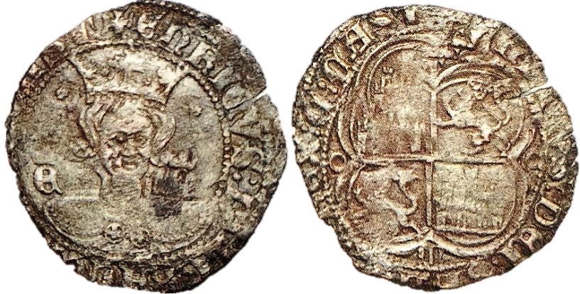 Tipo 15. Real de vell&oacute;n con busto de rey de frente