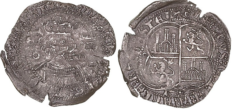 Tipo 15. Real de vell&oacute;n con busto de rey de frente
