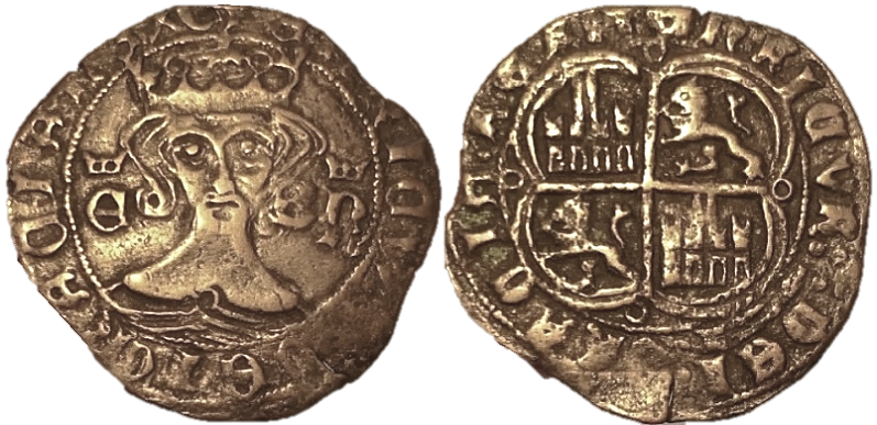 Tipo 15. Real de vell&oacute;n con busto de rey de frente
