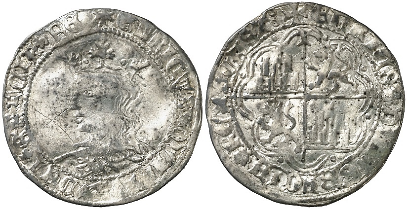 Tipo 9. Real de plata con el Busto de perfil del rey
