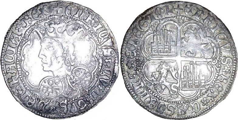 Tipo 9. Real de plata con el Busto de perfil del rey