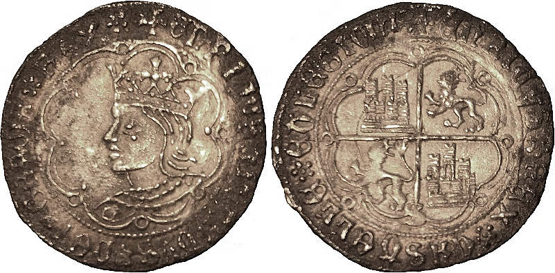 Tipo 9. Real de plata con el Busto de perfil del rey