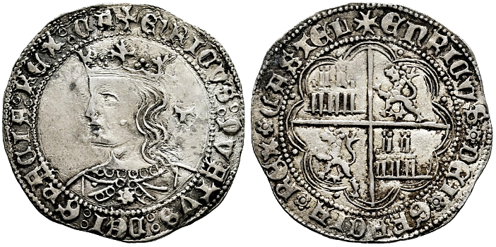 Tipo 9. Real de plata con el Busto de perfil del rey