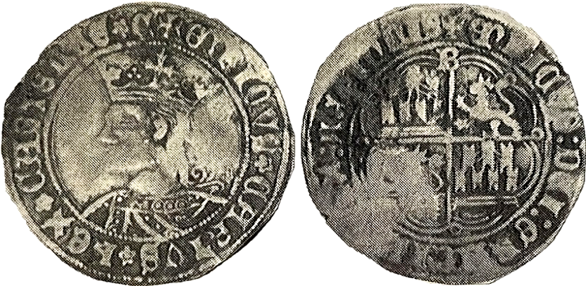 Tipo 9. Real de plata con el Busto de perfil del rey