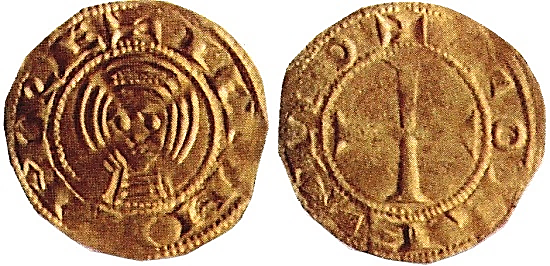 Tipo 1. Dinero de Busto toledano de frente