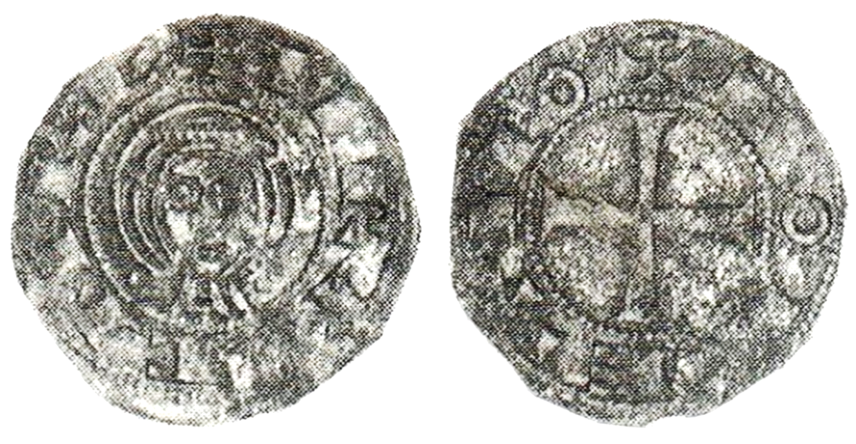 Tipo 1. Dinero de Busto toledano de frente