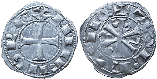 Tipo 12. Dinero de Crismón del taller de Toledo con lema “Toletvo”