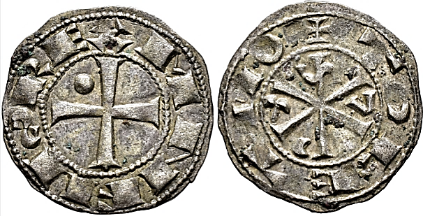 Tipo 12. Dinero de Crismón del taller de Toledo con lema “Toletvo”