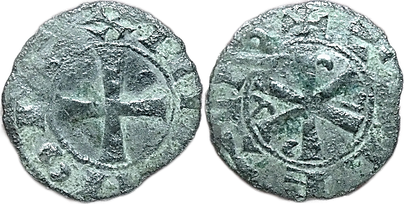 Tipo 12. Dinero de Crismón del taller de Toledo con lema “Toletvo”