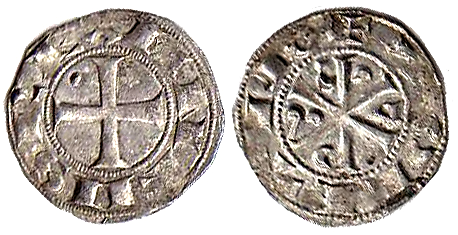 Tipo 12. Dinero de Crismón del taller de Toledo con lema “Toletvo”
