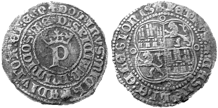 Tipo 12. Real de Anagrama del rey Pedro