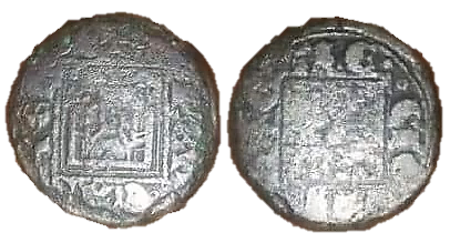 Tipo 14. &ldquo;Moneda de Cobre&rdquo; Alfons&iacute;, Pugesa