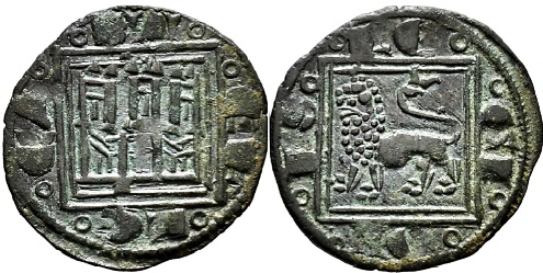 Tipo 14. &ldquo;Moneda de Cobre&rdquo; Alfons&iacute;, Pugesa
