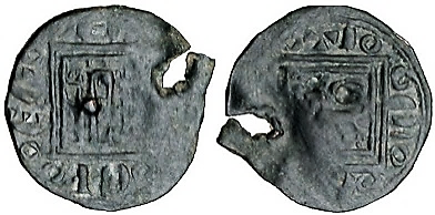 Tipo 14. &ldquo;Moneda de Cobre&rdquo; Alfons&iacute;, Pugesa