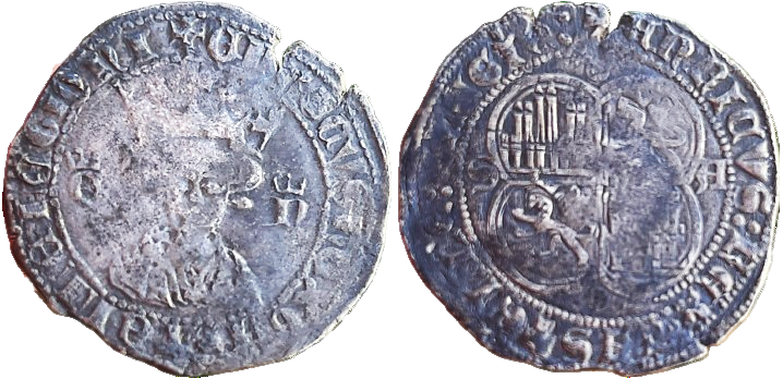 Tipo 15. Real de vell&oacute;n con busto de rey de frente