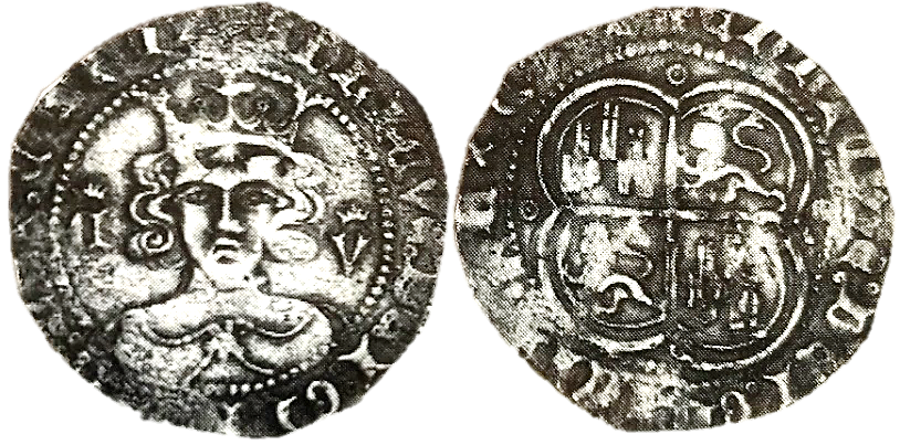 Tipo 15. Real de vell&oacute;n con busto de rey de frente