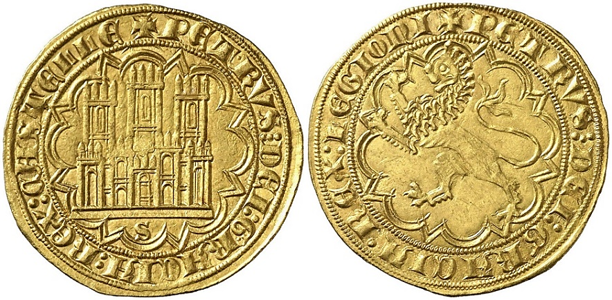Tipo 2. Dobla Castellana de oro de a 35 maraved&iacute;s