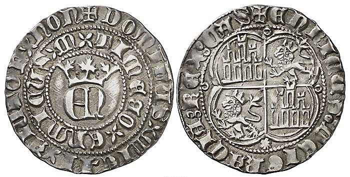 Tipo 22. Real de Real de Plata con &ldquo;EN&rdquo; coronadas.