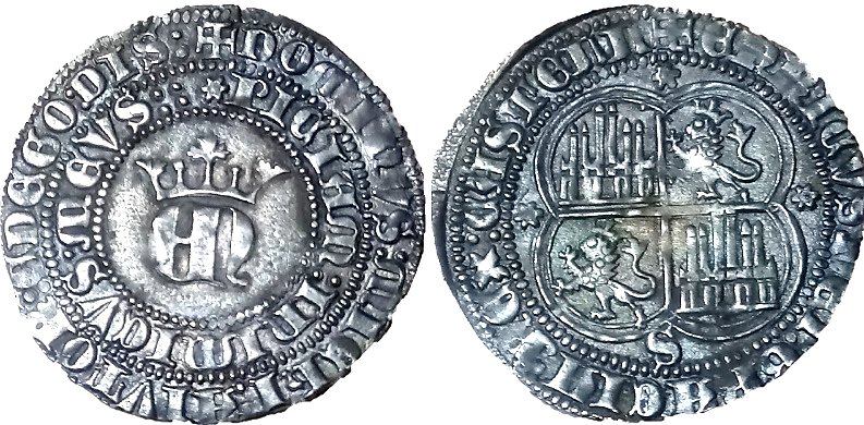 Tipo 22. Real de Real de Plata con &ldquo;EN&rdquo; coronadas.