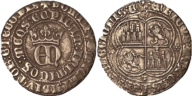Tipo 22. Real de Real de Plata con &ldquo;EN&rdquo; coronadas.