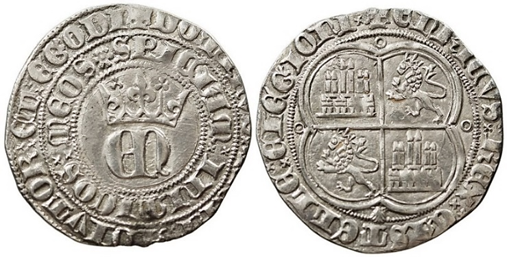 Tipo 22. Real de Real de Plata con &ldquo;EN&rdquo; coronadas.